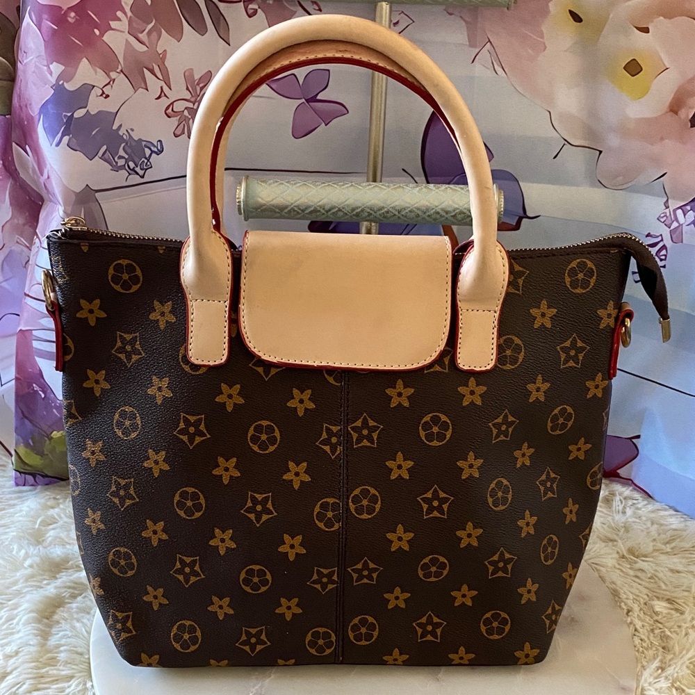Elegant Brown Patterned Tote Bag